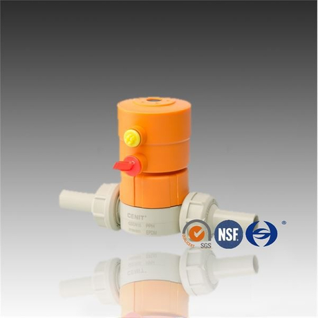 Plastov&yacute; pneumatick&yacute; membr&aacute;nov&yacute; ventil PPH PN6 Socket Fusion