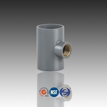 טי PVC עם התאמת הברגה נחושת PN10