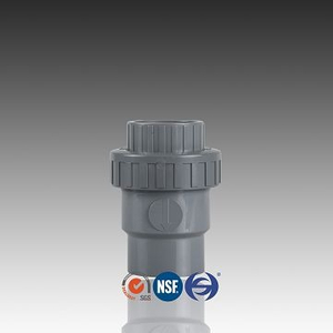 CPVC เช็ควาล์วยูเนี่ยนเดี่ยว 1.0Mpa มาตรฐาน DIN