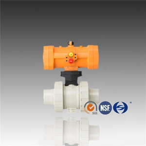 PPH PN10 Butt Fusion Plastic Pneumatic True Union Ball Valve