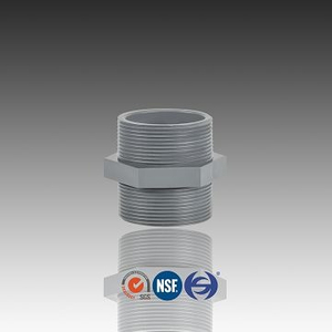 מתאם זכר PVC (T*t) עם שני קצוות הברגה, PN10