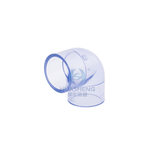 Прозрачен PVC 90 градусов колянов фитинг (SCH40)