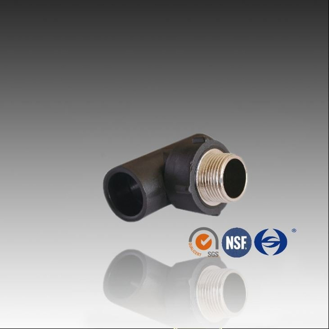 Socket Fusion PE-T-St&uuml;ck mit Au&szlig;engewinde