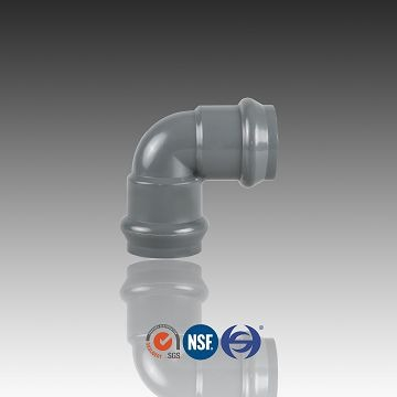 रबर रिंग जोड़ आरआर एफएफ के साथ पीवीसी कोहनी 90 डिग्री, सिंचाई के लिए लचीला जोड़