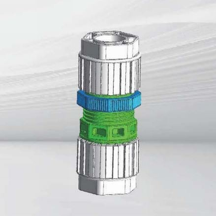 PFA Panel Mount Connector Lengan-Insert Jenis